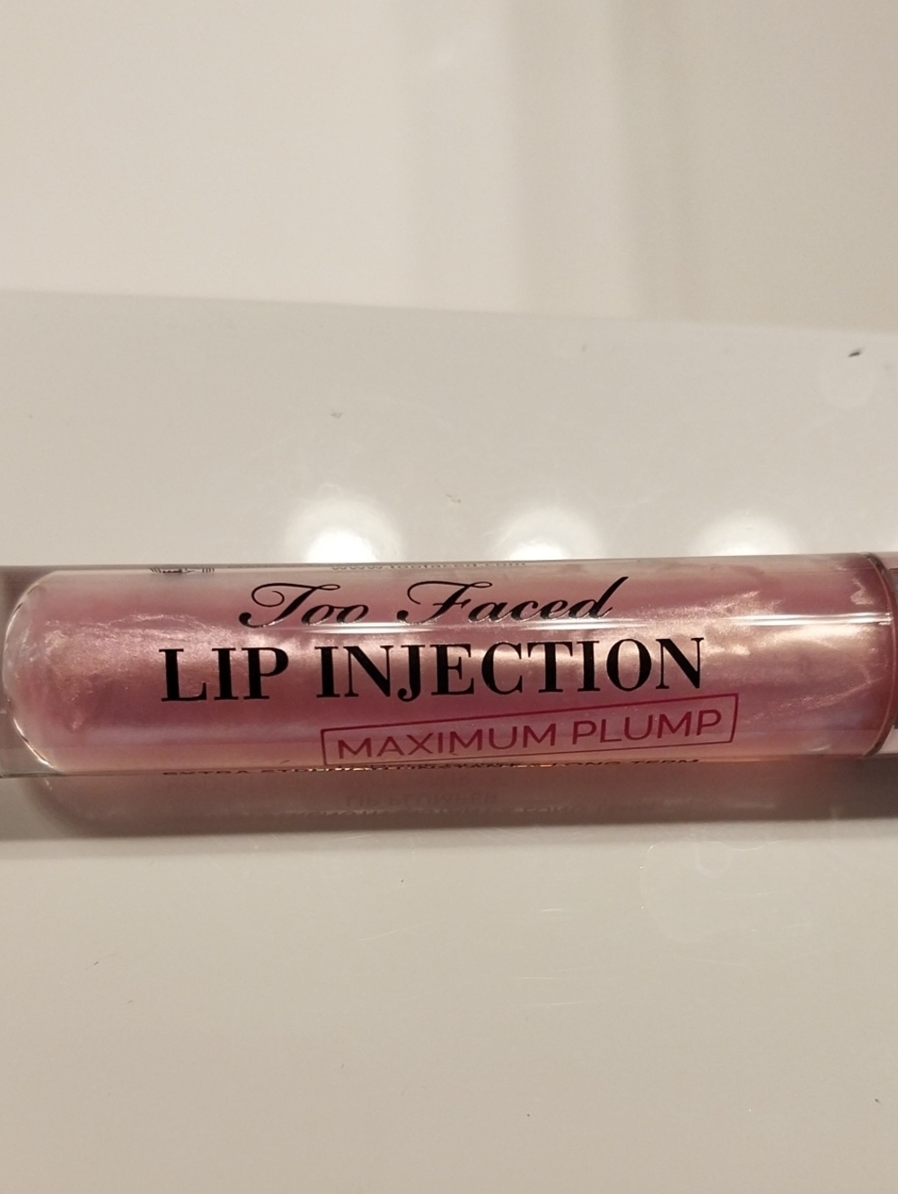 Too Faced Lip Injection Maximum Plump Gloss - Pearlescent Pink New Full Size